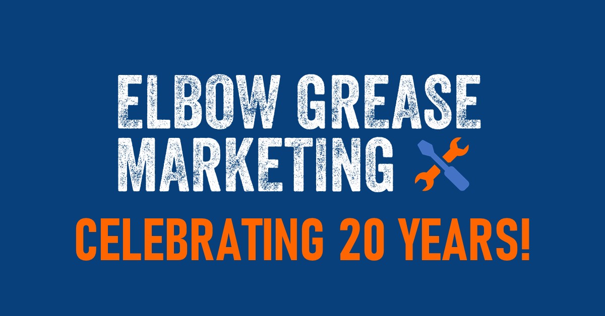 Elbow Grease Marketing Logo 20 Years